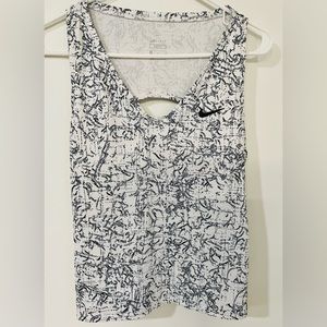 Nike Dri-fit Slim Fit V-neck Sleeveless Keyhole Back Workout Tank